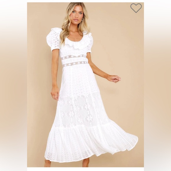 LoveShackFancy - Stassie Dress in Pure White - size 6 - Picture 4 of 16
